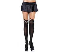 Collants Spandex Petit Chat Femme Taille Unique Noir