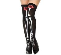 Collants squelette - Adultes Femmes - Noir - Halloween