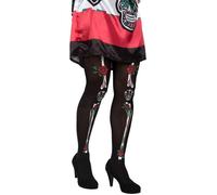 Collants squelette catrina femme - FUNIDELIA - Halloween, carnaval et fêtes - Noir et blanc