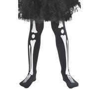 Collants Squelette Enfant Halloween - Taille: 3 À 6 Ans (95-115 Cm) Noir