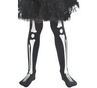 Collants Squelette Noir Et Blanc Pour Filles Enfants Costume De Fête D'Halloween