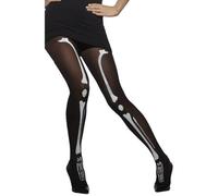 Collants squelette pour adulte horreur - SMIFFY'S - Noir et blanc - Halloween