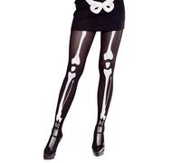 W WIDMANN MILANO Collants Party Fashion Squelette – 40 DEN Noir/Blanc, Halloween, Carnaval