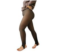 Collants Thermiques pour Femme Épais Et Chauds Collants Chaud Femme Faux Translucide Legging Polaire Collant Extensible Toison d'hiver Collant De Contention Slim Collant Confortable