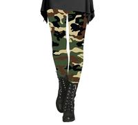 Collants thermiques pour femme - Grandes tailles - Legging thermique d'hiver - Camouflage - Skinny - Long - Multicolore - Pantalon de yoga - Pantalon thermique d'hiver - Pantalon de loisirs - Doublure