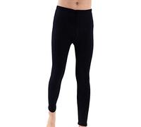 Collants Thermiques pour Hommes sous Vetement Thermique Doublé Polaire Pantalon Legging Chaud d'hiver Velours épais Taille Plus pour Grand Froid Noir 4XL