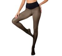 Collants transparents doublés sans couture pour la chaleur hivernale Design extensible confortable à porter au quotidien, beige, S