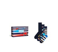 Collants Unisexe HAPPY SOCKS Bleu Marine Gift Set Collants 3 Paire 36_40 380325