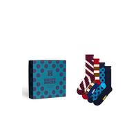 Collants Unisexe HAPPY SOCKS Neuf Vintage Gift Set 4 Paire Marine 41_46 380337