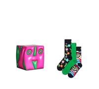 Collants Unisexe HAPPYSOCKS Hyoer Cube Gift Set 3 Paire Bleu Marine Motif 426918