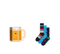 Chaussettes Happy Socks Wurst And Beer noir intense bleu orange (3 unités) - 41-46