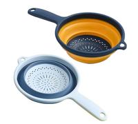Collapable collable passoire de légumes de fruits pliables avec un draineur poignée pour la cuisine 2pcs passoire pliable collante