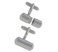 COLLAR AND CUFFS LONDON Boutons de Manchette pour Homme Couleur Argent - avec Boîte - Capsule Secrète - Laiton - Dévisser pour Révéler Le Compartiment Secret - Une Paire