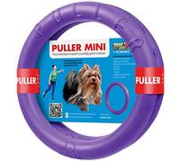 COLLAR PULLER Mini Jouet Interactif Composé de 2 Anneaux pour Chien Violet Diamètre 18 cm