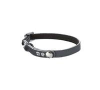 Collare in nylon grigio riflettente con porta indirizzo per gatti Croci