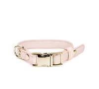 Record Collier pour Chien London en Simili Cuir avec Boucle en métal et Anneau d'accrochage - Taille S - 1.5 cm - circonférence 35-48 cm - Couleur Gris