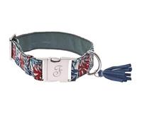 Collare regolabile in nylon e cotone linea Kami per cani 2,5 x 22-35 cm Verde