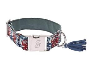 Collare regolabile in nylon e cotone linea Kami per cani 2,5 x 22-35 cm Verde