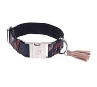 Collare regolabile in nylon e cotone linea Kami per cani 4 x 35- 56 cm Nero