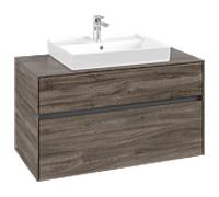 Collaro Villeroy und Boch vasque C01900RK 100x54.8x50cm, centre de vanité, chêne pierre