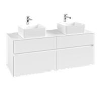Villeroy und Boch Collaro C04800MS 140 x 54,8 x 50 cm, pour 2 Waschtische , White Matt