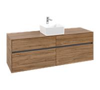 Collaro Villeroy und Boch vasque C04900RH 160x54.8x50cm, centre de vanité, chêne Kansas