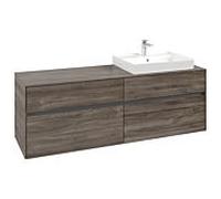 Collaro Villeroy und Boch vasque C02300RK 160x54.8x50cm, meuble sous-vasque droit, Stone Oak