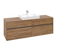 Collaro Villeroy und Boch vasque C02500RH 160x54.8x50cm, centre de vanité, chêne Kansas