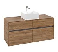 Collaro Villeroy und Boch vasque C04100RH 120x54.8x50cm, centre de vanité, chêne Kansas