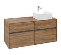 Collaro Villeroy und Boch vasque C04300RH 120x54.8x50cm, meuble sous-vasque à droite, chêne Kansas