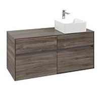 Collaro Villeroy und Boch vasque C04300RK 120x54.8x50cm, meuble sous-vasque à droite, Stone Oak