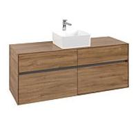 Collaro Villeroy und Boch vasque C04500RH 140x54.8x50cm, centre de vanité, chêne Kansas