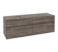 Collaro Villeroy und Boch vasque C05000RK 160x54.8x50cm, meuble sous-vasque gauche, Stone Oak