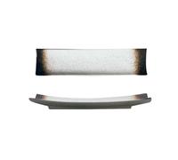 Collations en céramique simples et exquises de style japonais pour la maison de style japonais longue assiette sashimi cuisine créative longue assiette - or sésame
