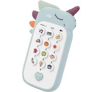 Collazoey Téléphone portable pour bébé à partir de 1 an - Amusant à apprendre - Avec chansons, mots, phrases et lumières clignotantes - Cadeau pour fille et garçon (bleu)