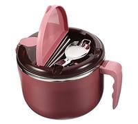 COLLBATH 1 Jeu Bol De Nouilles Instantanées Bol De Service Alimentaire Pot De Nouilles Chauffage Bol De Nouilles Avec Couvercle Bol De Bouillie À Lunch Pp Rond Étudiant Tasse à Soupe