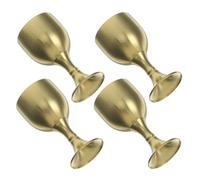COLLBATH 1 Jeu Set De Gobelets Vintage Laiton Doré Calices Décoratifs Pour Communion Et Tasses Élégantes À Pied Design Rétro Pour Cérémonies Et Réceptions 4 Pièces