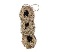 COLLBATH 1 Pc nid d'oiseau en Paille nichoir Oiseaux Abri pour Oiseaux nids Trousse mangeoires pour Oiseaux Cage Oiseaux nid d'oiseau perché nid d'oiseau créatif Herbe de Montagne Yellow
