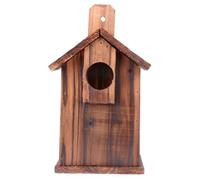COLLBATH 1 Pièce Cage d'oiseau en Bois Cage à Oiseaux extérieure Décoration de Jardin Chic mangeoires à Oiseaux pour Le Plein air décoration de Porte Cage Oiseaux Cage à Oiseaux en Bois