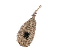 COLLBATH 1 Pièce Nid D'oiseau pour Animaux De Compagnie Ton Nids Oiseaux Noël Oiseau Décoratif Fait à La Main Rustique Matériels Décor Extérieur Tissé Herbe De Montagne Jaune