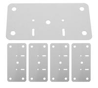 COLLBATH 10 ensembles Kit de Réparation Charnière Épaisse Acier Inoxydable avec Plaques Renfort pour Portes Armoire Durables et Stables