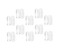 COLLBATH 10 ensembles Lot de Brosses à Dents Au Doigt pour Garçon Fille Massage Gingival Doux Brosse Dentition Silicone Souple Kit Hygiène Buccale Garçon Fille avec Boîte Transparente