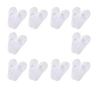 COLLBATH 10 Paires de Pantoufles Jetables Blanches d'Intérieur pour Hôtel et Maison Légères et Confortables pour Invités Spa Voyages et Courts Séjours
