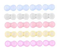 COLLBATH 10 pièces Boîte à Lentilles de Contact Double Cadre Bleue Étui Étanche et Portable pour Rangement de Lentilles pour Voyage et Usage