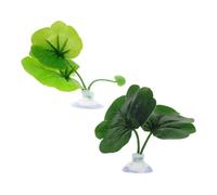 COLLBATH 10 Pièces Décor D'aquarium Décoration D'aquarium Plantes Artificielles pour Aquarium Accessoire De Poisson Betta Hamac à Ventouse en Feuille De Betta Hamac De Poisson