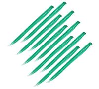 COLLBATH 10 pièces Extensions de Cheveux Verts à Clipser Lot de Mèches Raides Accessoires Capillaires Confortables et Respirants pour Look Naturel Au Quotidien et Fête