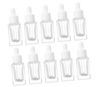 COLLBATH 10 pièces Flacons Compte-gouttes Verre Réutilisables Bouteilles Transparentes Étanches pour Huiles Essentielles Essence Parfum avec Pipette Précise pour Dosage Contrôlé