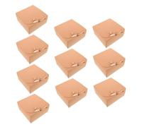 COLLBATH 10 Pièces Gift Boxes With Ribbon Bow Decorative Lidded Paper Packaging For Wedding Birthday Shower Versatile Small Boxes For Candy Treats And Cupcake Favors