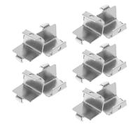 COLLBATH 10 Pièces Lot de Clips Étagères Réfrigérateur Acier Inoxydable Supports Réglables pour Congélateur Clips Métalliques Antidérapants pour Clayette Frigo Accessoires de Rechange