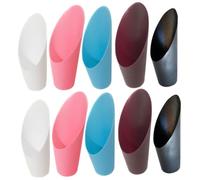 COLLBATH 10 pièces Lot de Pelles de pour Bonsaï Outils de Jardinage Léger et Précis pour Plantation et Rempotage Scoops Plastique Bleu Rose Blanc Noir